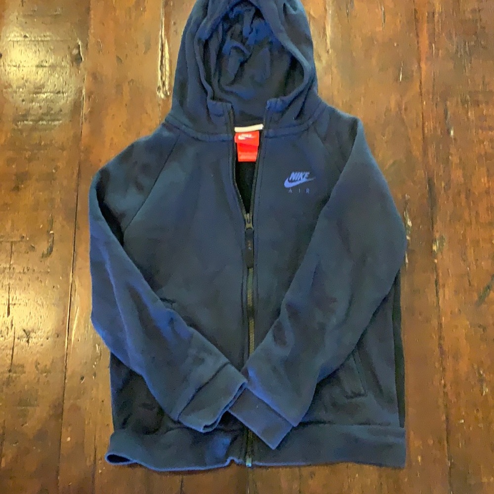 Nike Air boys zip hoodie navy blue